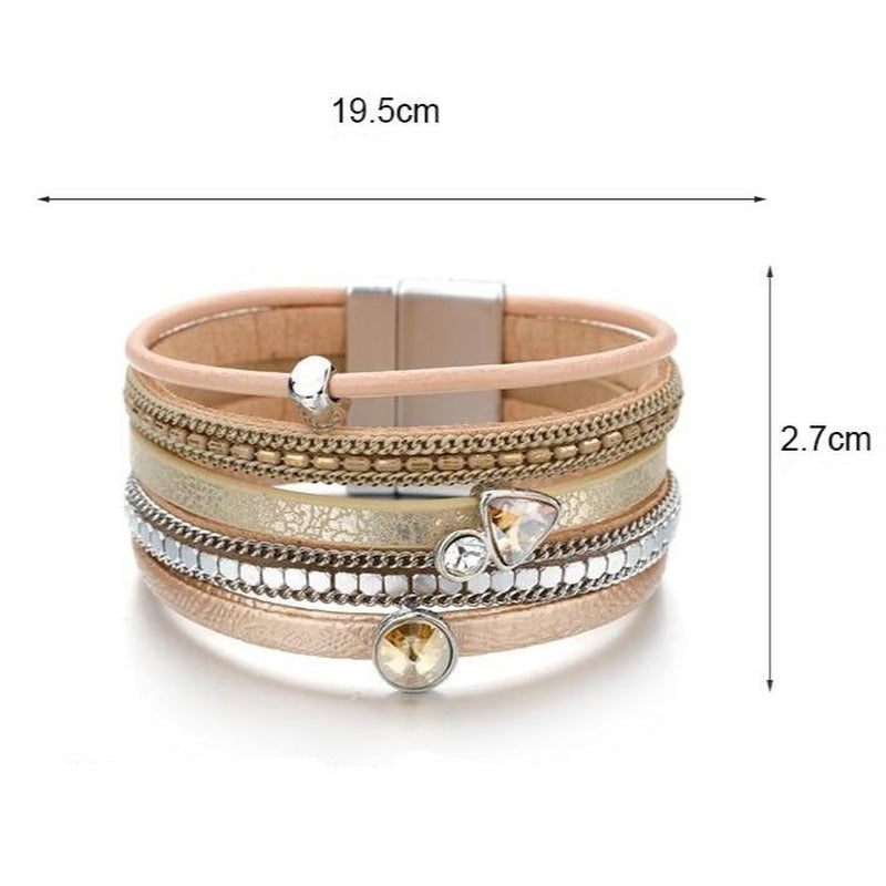Crystal Leather Bracelet