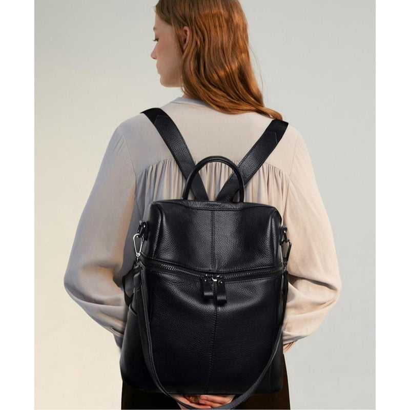 Dazzler Black Leather Backpack