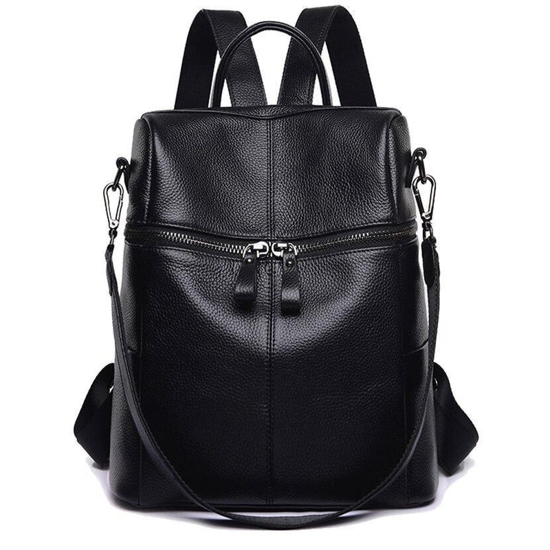 Dazzler Black Leather Backpack