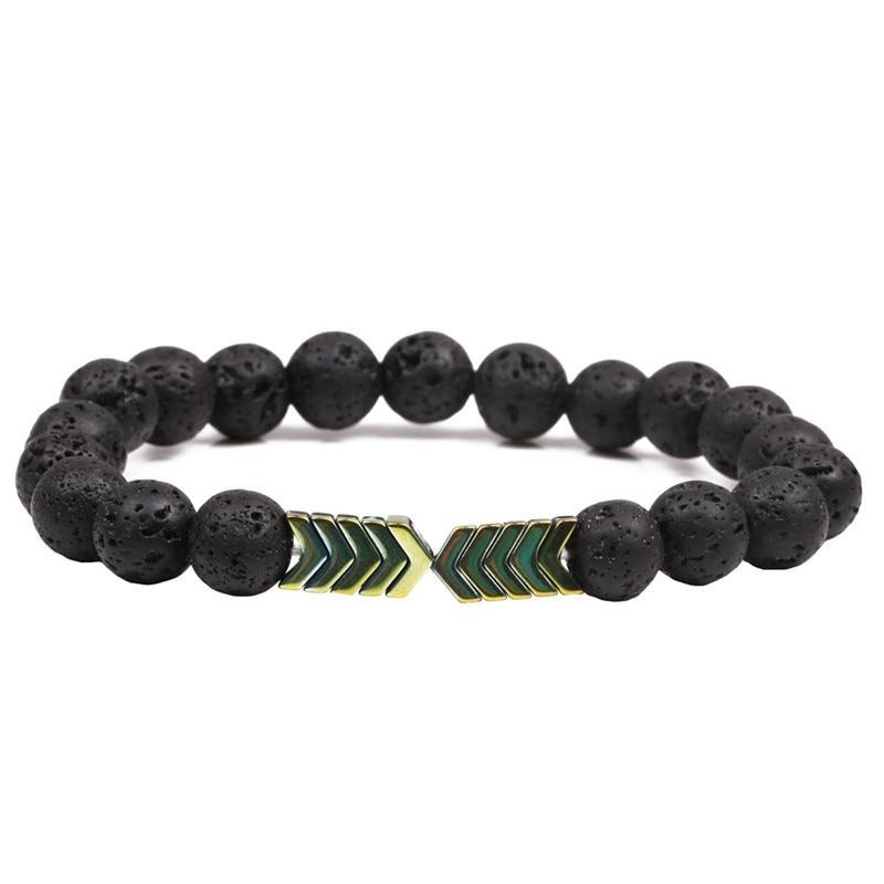 Lava Stones Arrow Bracelet