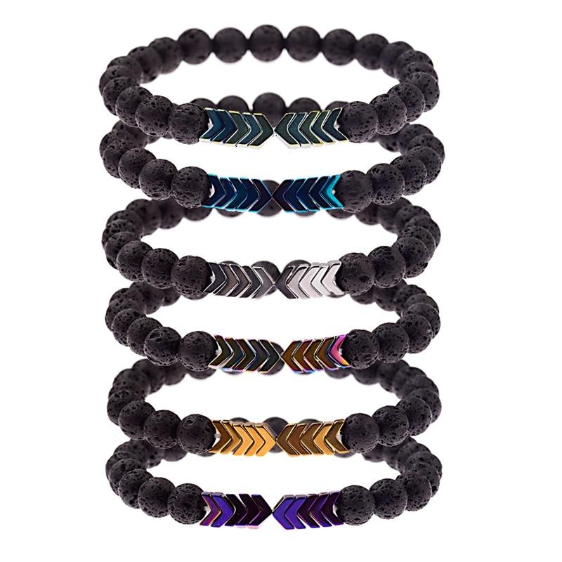 Lava Stones Arrow Bracelet