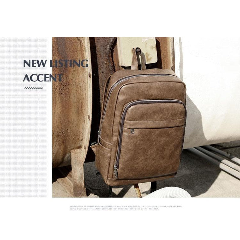 Vegan Leather Luxury Messenger Backpack