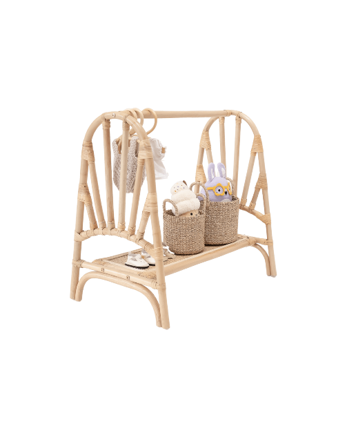 Kiara Mini Rattan Clothing Rack