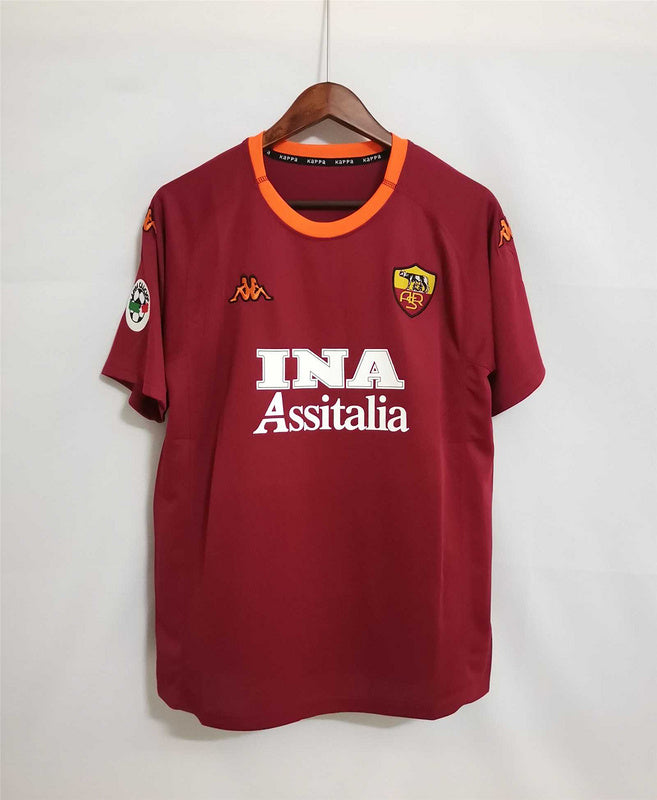 Retro AS Roma Home Soccer Jersey 2000/2001 Men Adult TOTTI #10