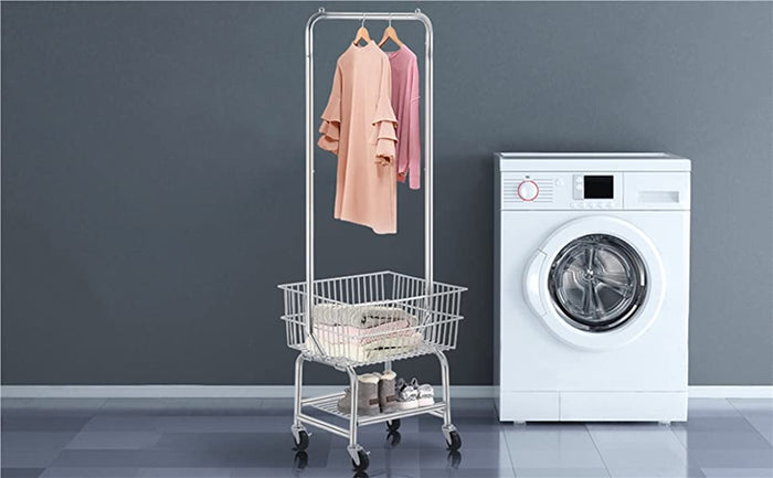 Laundry Cart w/Basket
