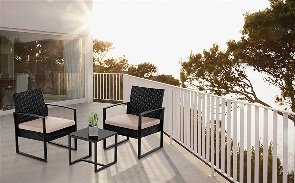 3 Pieces Patio Porch Furniture Sets