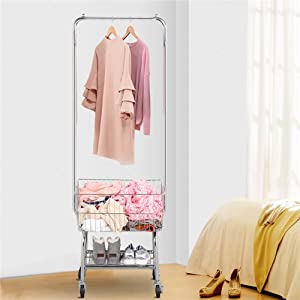 Laundry Cart w/Basket