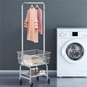 Laundry Cart w/Basket