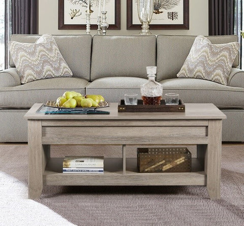 Light grey lift store top coffee table