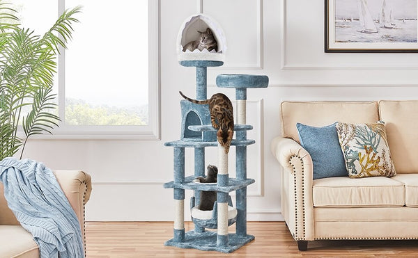 Yaheetech blue cat tree