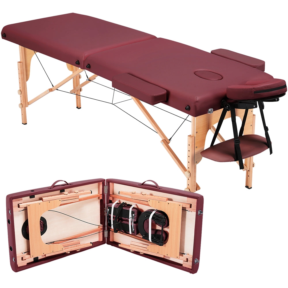 massage bed with wood frame