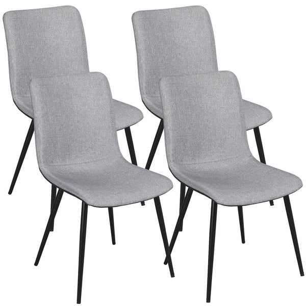 Yaheetech 4pcs Linen Fabric Dining Chair