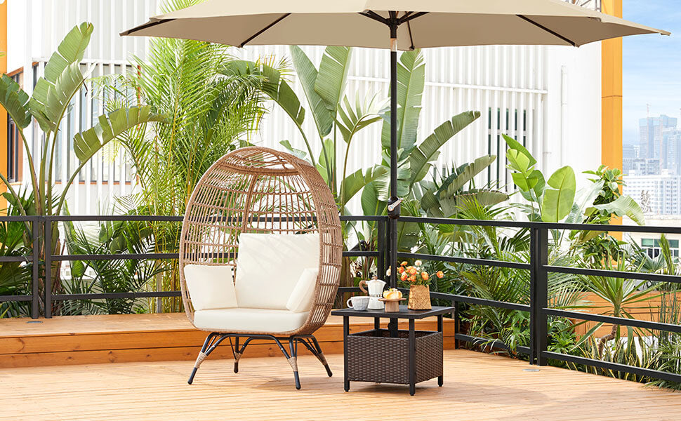 Egg Basket Chair with Cushions