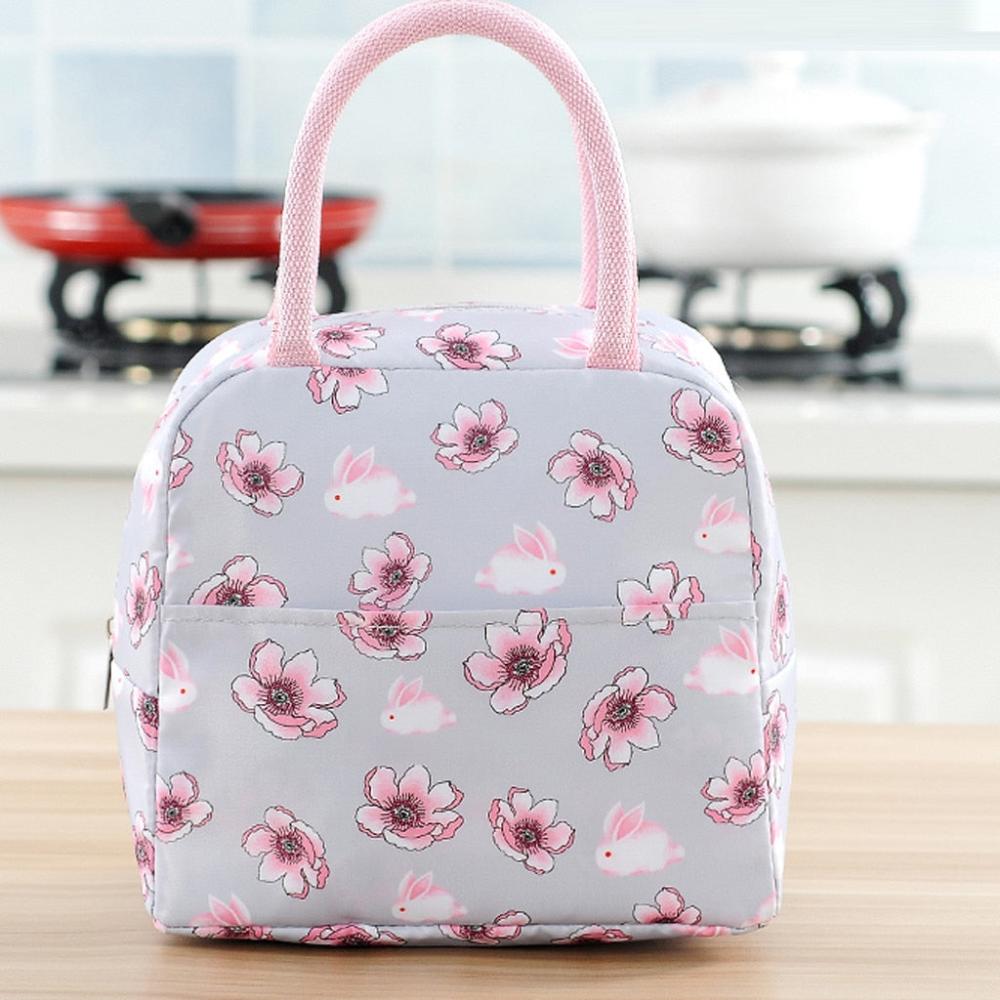 Portable Reusable Cold Insulated Lunch Picnic Travel Handbag