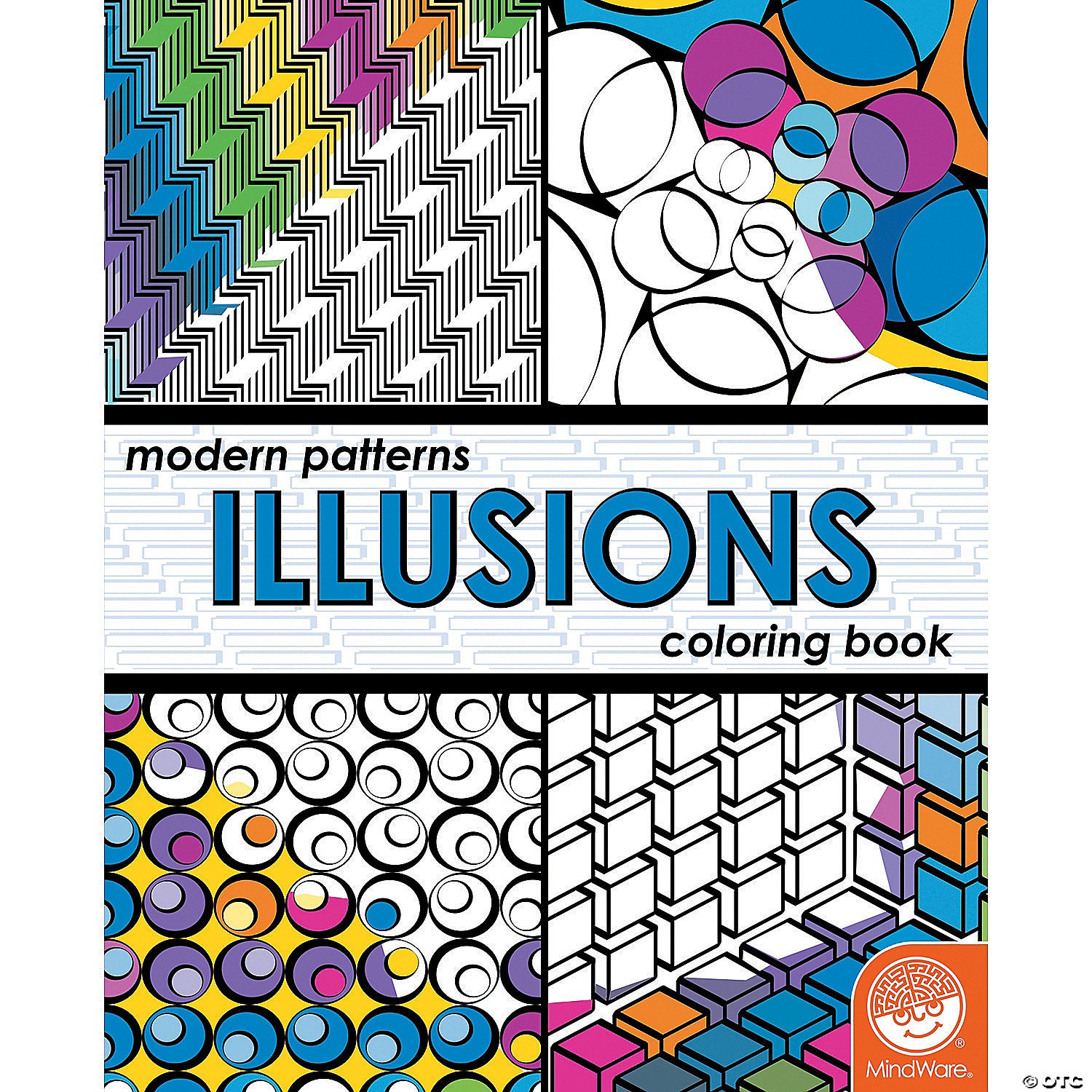 Modern Patterns - Illusions Coloring Book