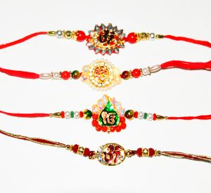 Fancy Pendant-Style 4 Rakhi Set