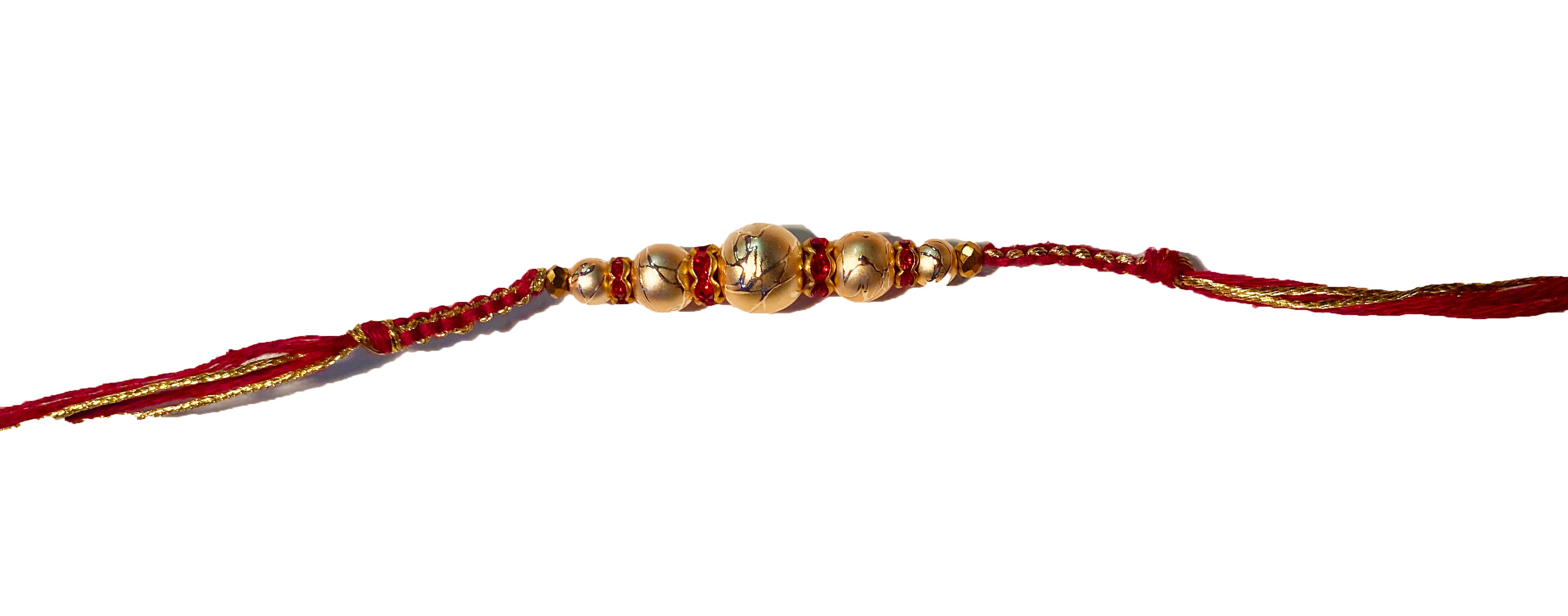 Pack of 12 Rakshabandhan Rakhis - Bulk Rakhis - Golden beads