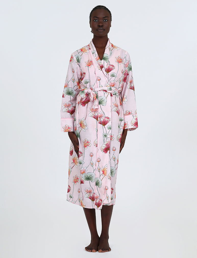 Lotus Cotton Silk Robe