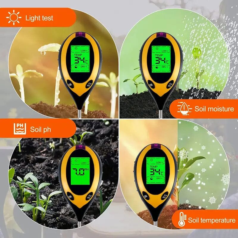 4-in-1 Digital Soil Moisture Meter