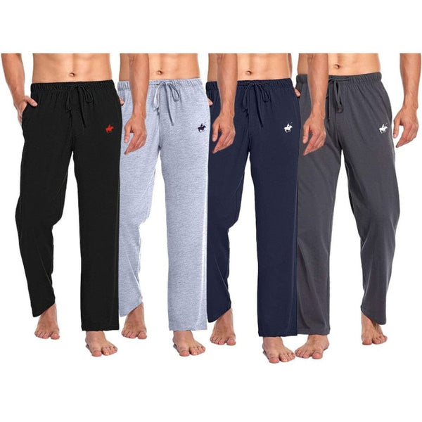 4-Pack: Pacific Polo Club® Men's Cotton Lounge Pants with Pockets Men's Bottoms - DailySale