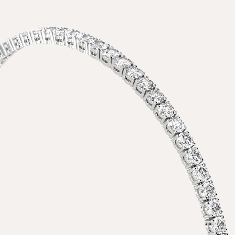 5 Ct Genuine Round-Cut Real Diamond Tennis Bracelet 7