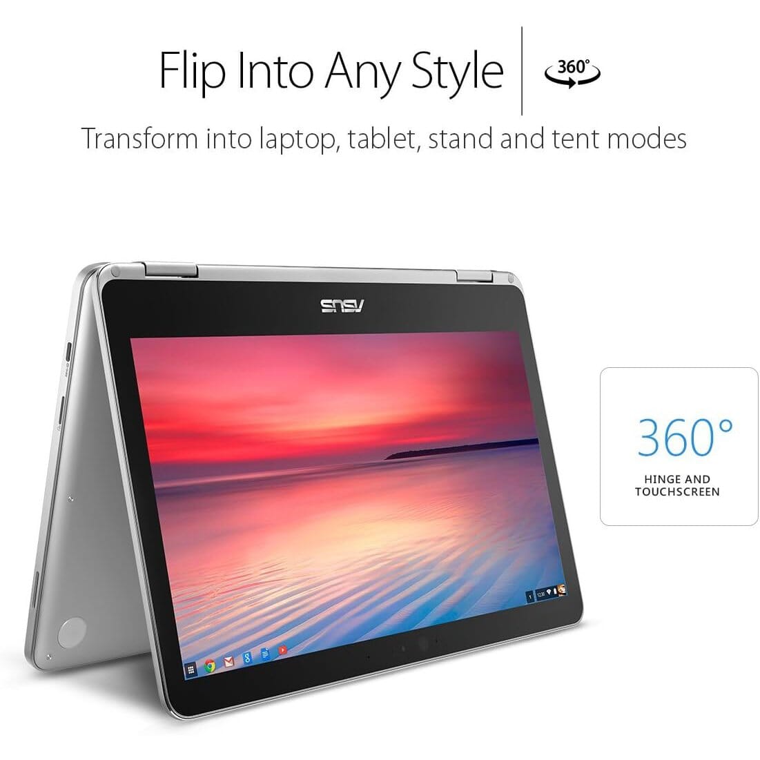 ASUS Chromebook Flip C302CA-DH54 12.5-inch Touchscreen Convertible Chromebook (Refurbished)