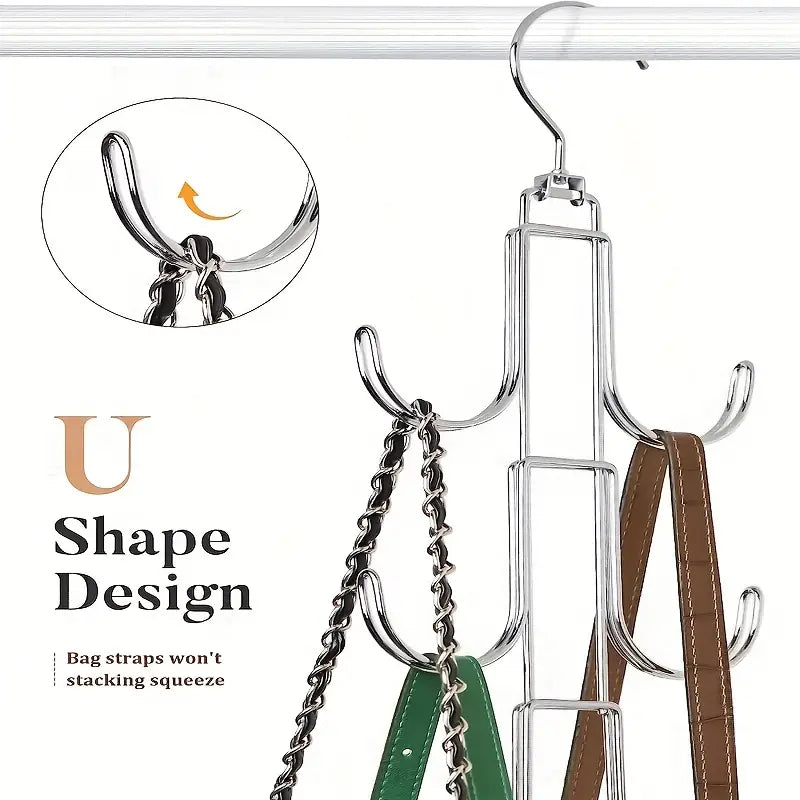 Rotatable Metal Purse Hanger Organizer