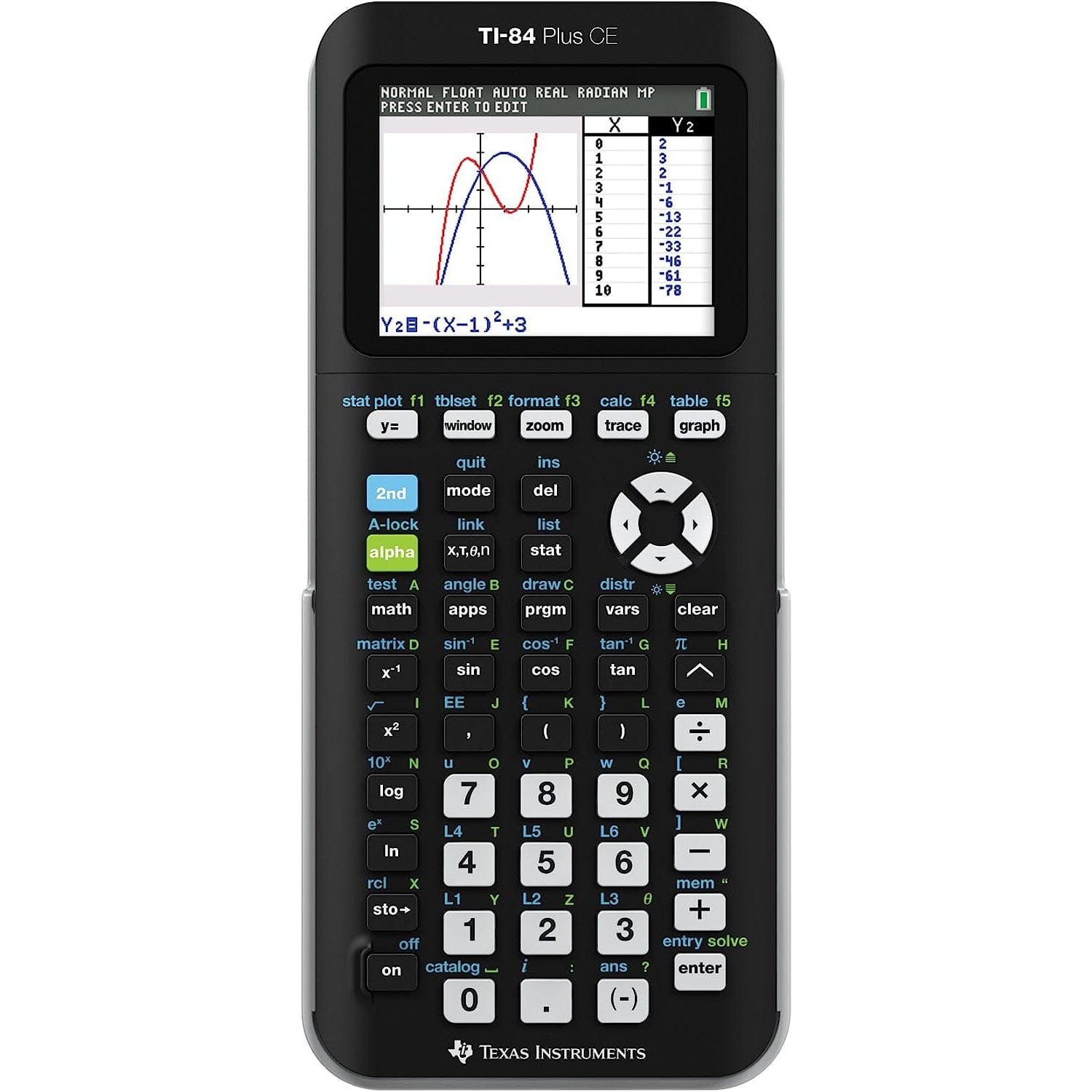 Texas Instruments TI-84 PLUS CE Graphing Calculator (84PLCE/PWB/2L1/A) (Refurbished)