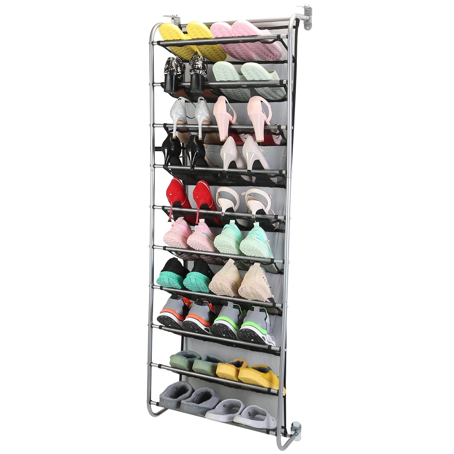 10-Tier Over the Door Shoe Rack Organizer Holder Hanging Storage Shelf