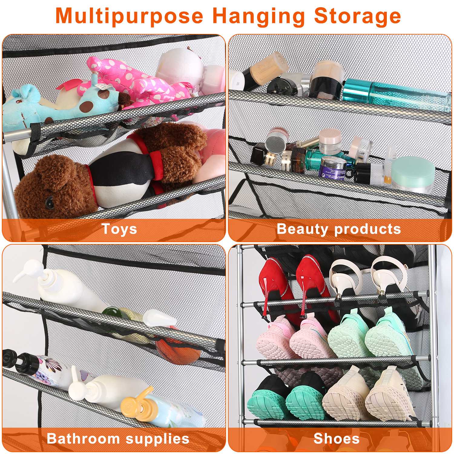 10-Tier Over the Door Shoe Rack Organizer Holder Hanging Storage Shelf