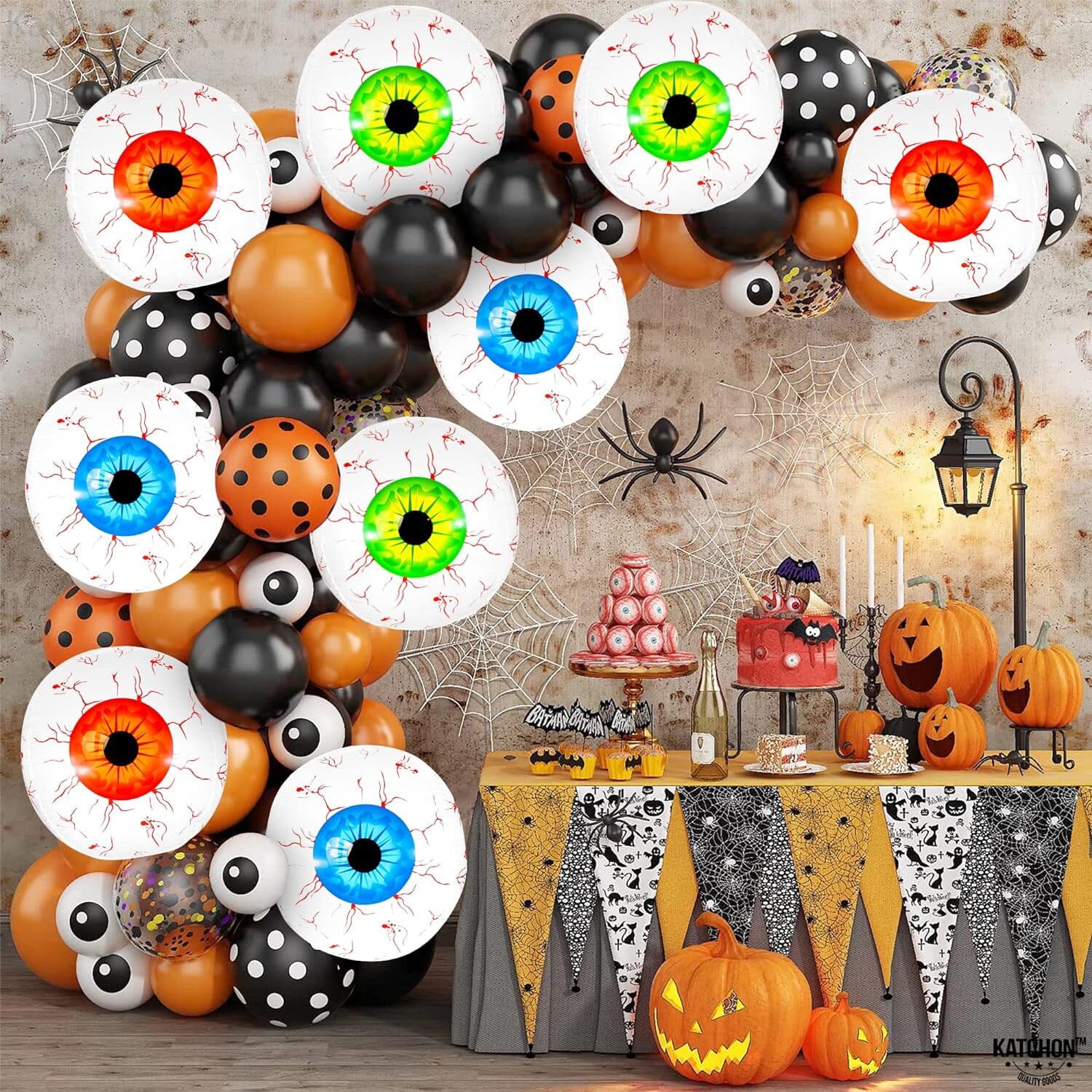 12-Pack: 22 Inch Halloween Eyeball Balloons