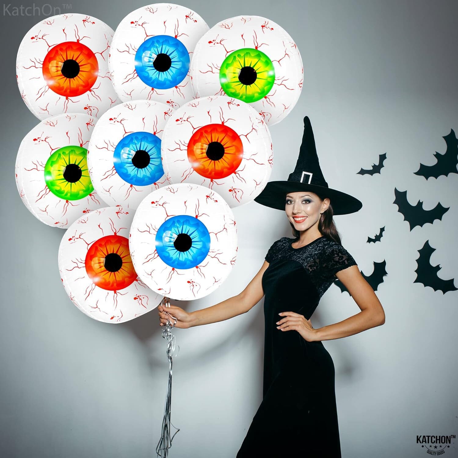 12-Pack: 22 Inch Halloween Eyeball Balloons