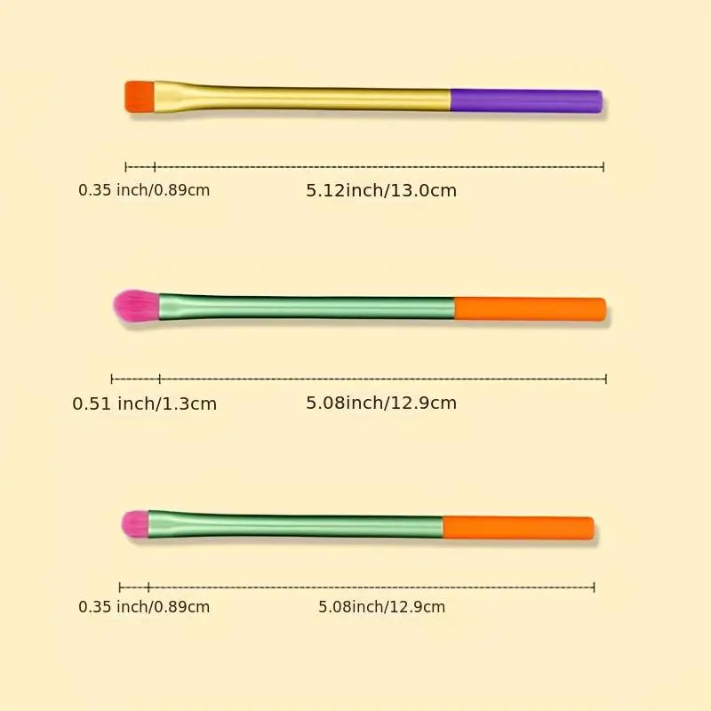 15-Pieces: Rainbow Color High Quality Makeup Brush Set