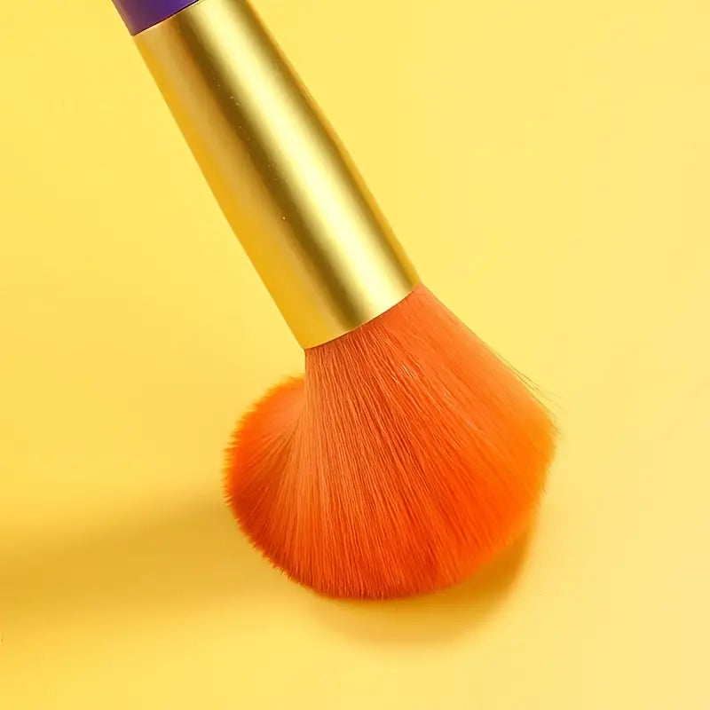 15-Pieces: Rainbow Color High Quality Makeup Brush Set