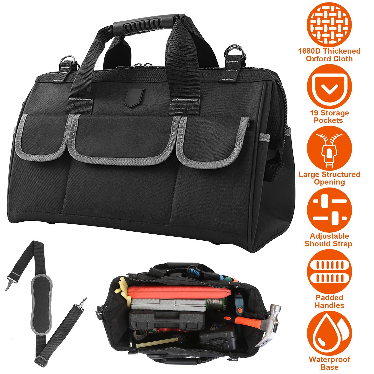 16.7-Inch Tool Storage Multi-Purpose Bag