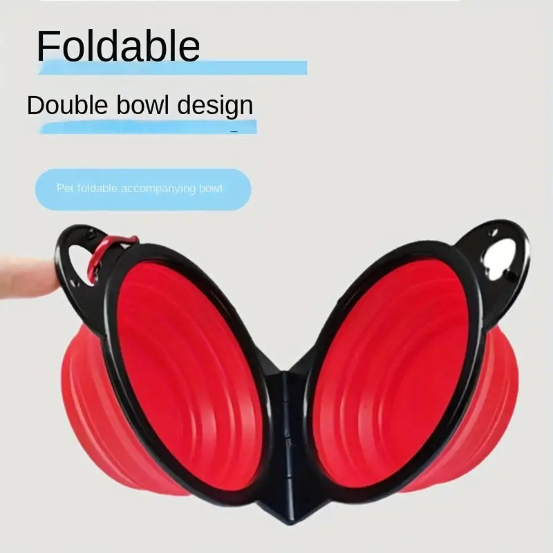 2-in-1 Collapsible Double Dog Bowl