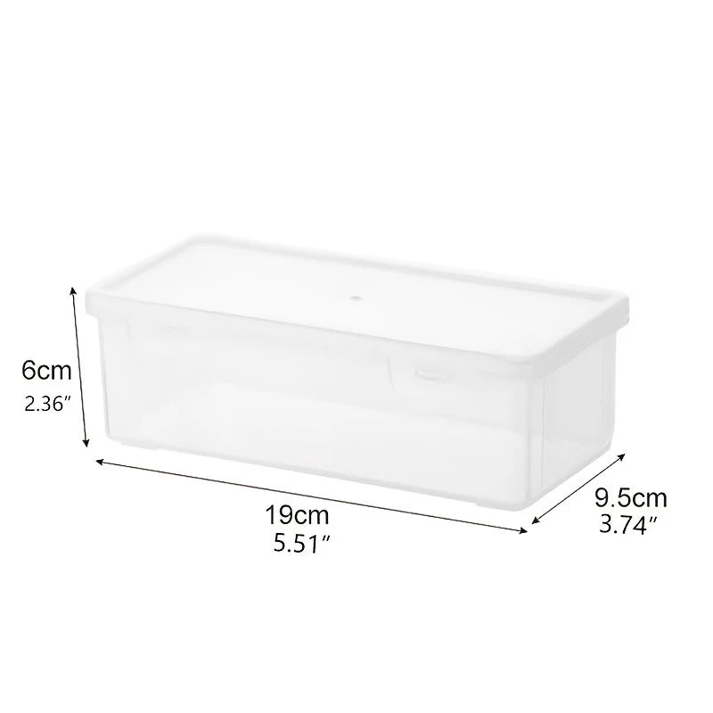 2-Pack: Extra Large Capacity Plastic Pencil Box Stackable Translucent Clear Pencil Box