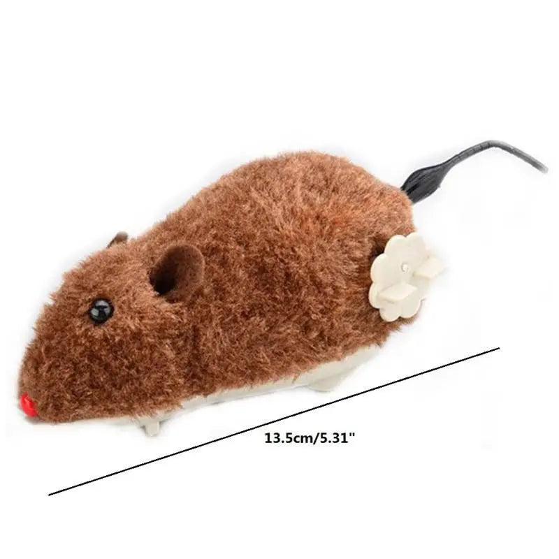 2-Pack: Wind Up Interactive Plush Mouse Toy