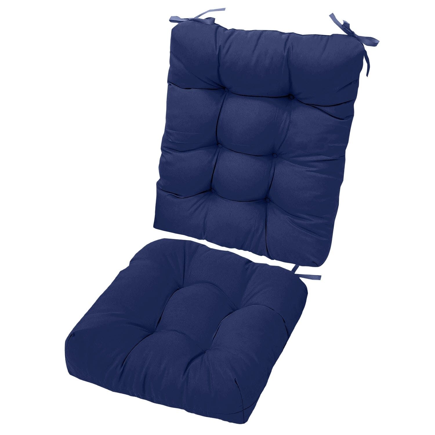 2-Piece Set: Rocking Chair Cushion with Non-Slip Ties Polyester Fiber Filling