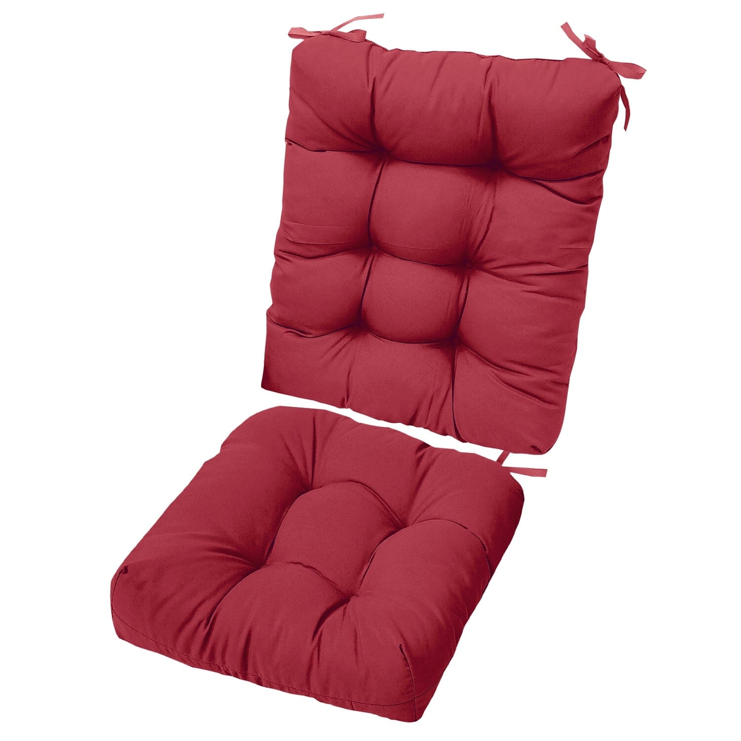 2-Piece Set: Rocking Chair Cushion with Non-Slip Ties Polyester Fiber Filling