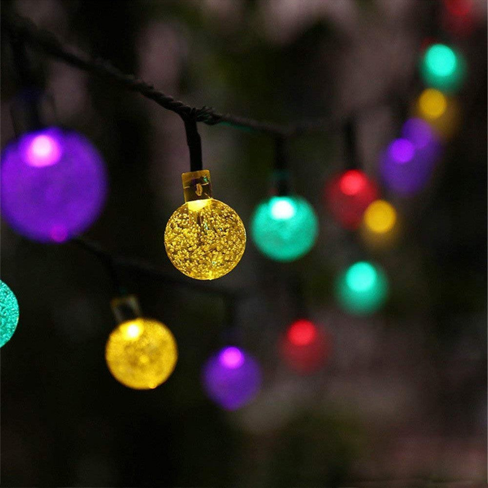 20 LED 16Ft Crystal Ball Solar String Lights