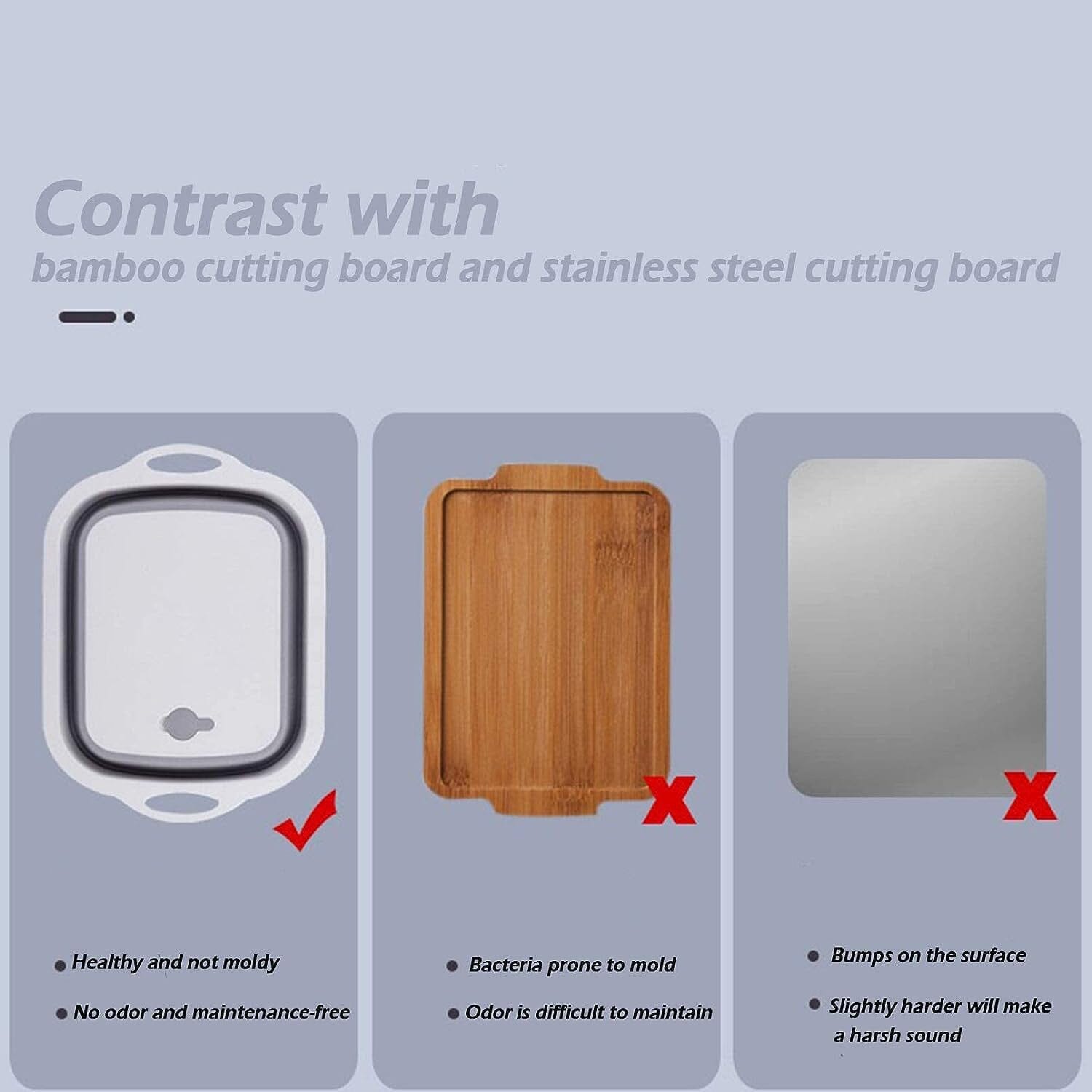 3-in-1 Multifunctional Foldable Cutting Board