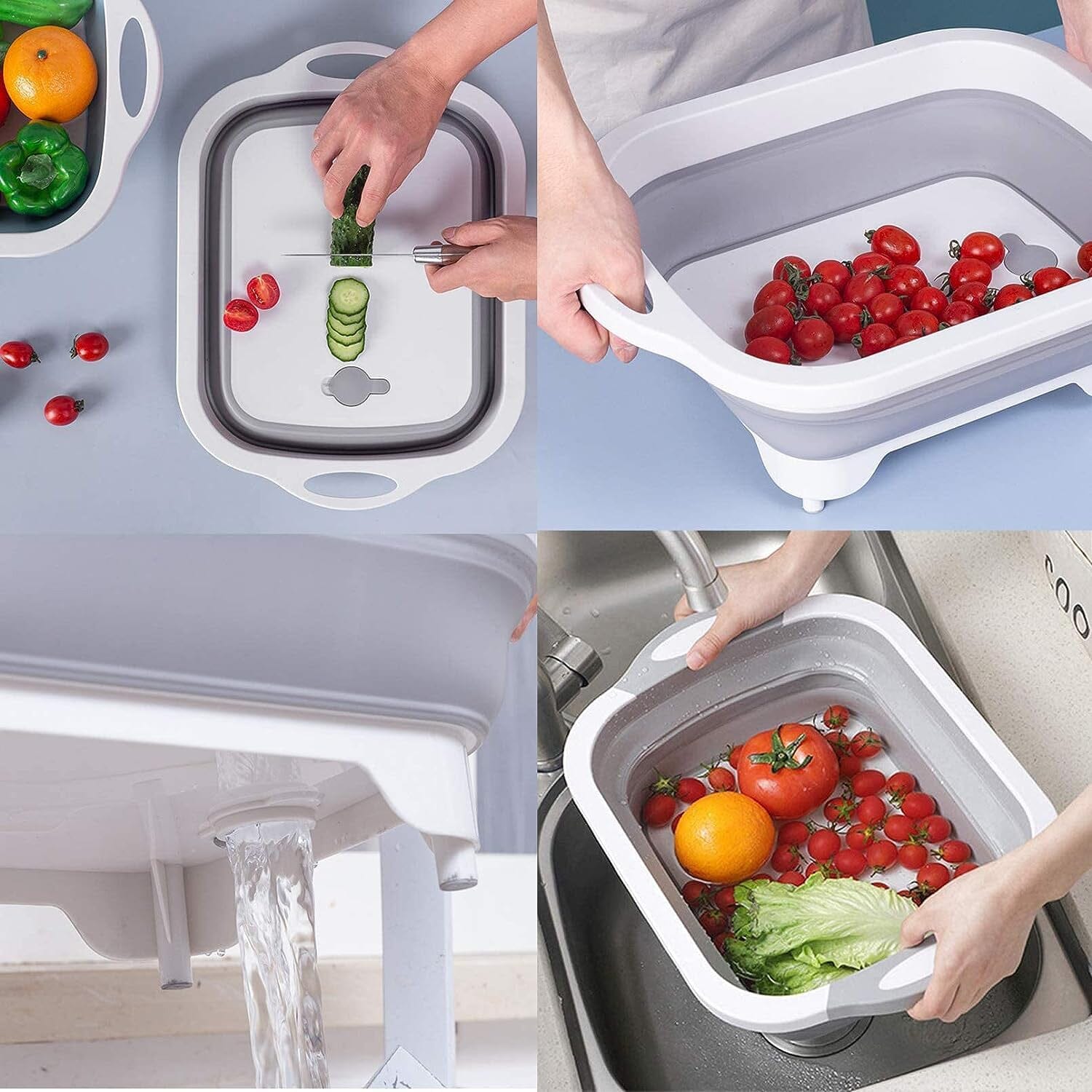 3-in-1 Multifunctional Foldable Cutting Board