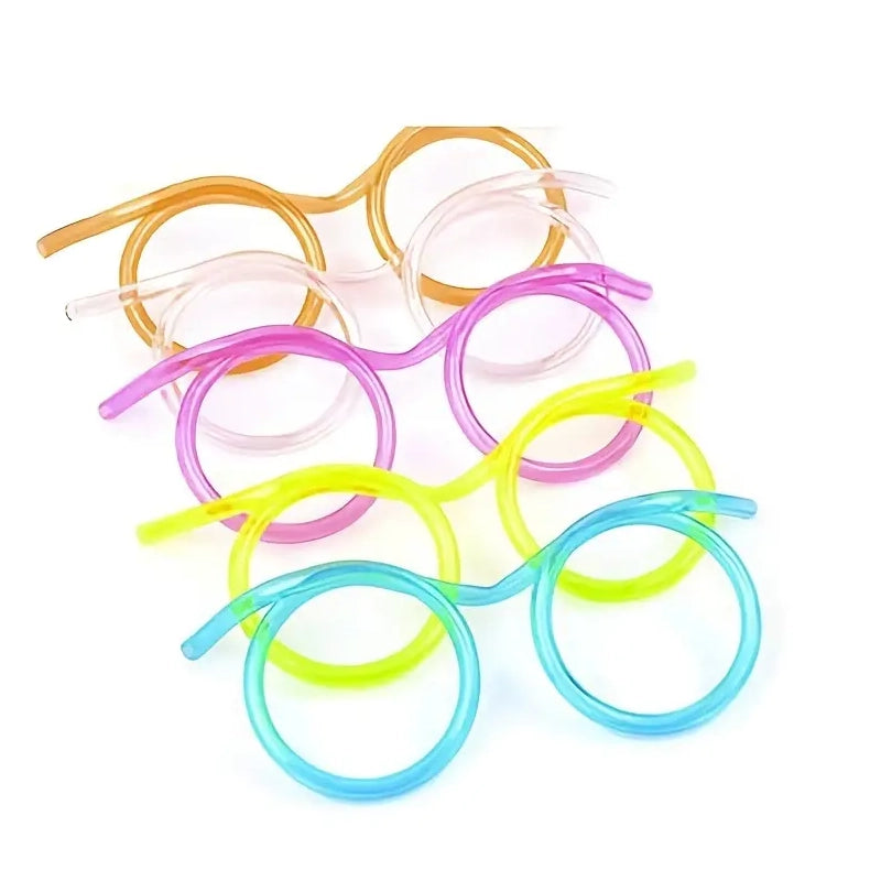 3-Pack: Creative Fun Glasses Straw Crazy Funny Art Straw