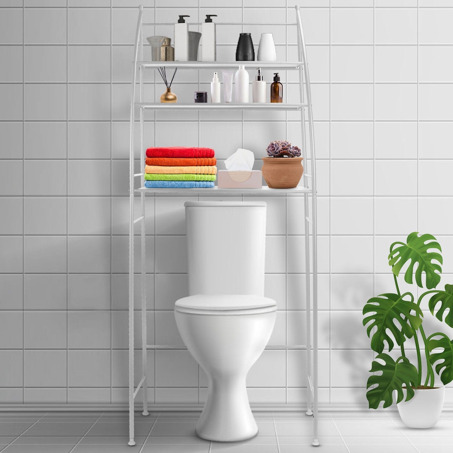 3-Tier Bathroom Over the Toilet Storage Shelf