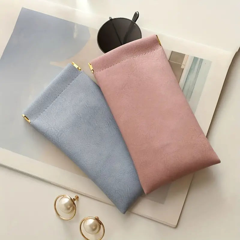 4-Pack: Soft PU Leather Reading Glasses Bag