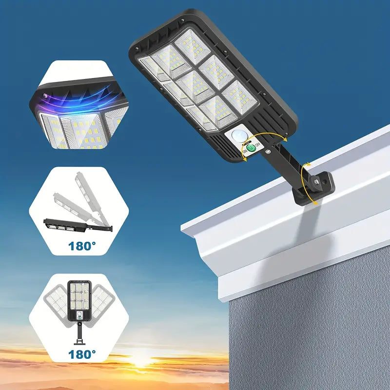 5000LM Solar Flood Light Dusk To Dawn, Solar Powered Outdoor Lights With Security Motion Sensor