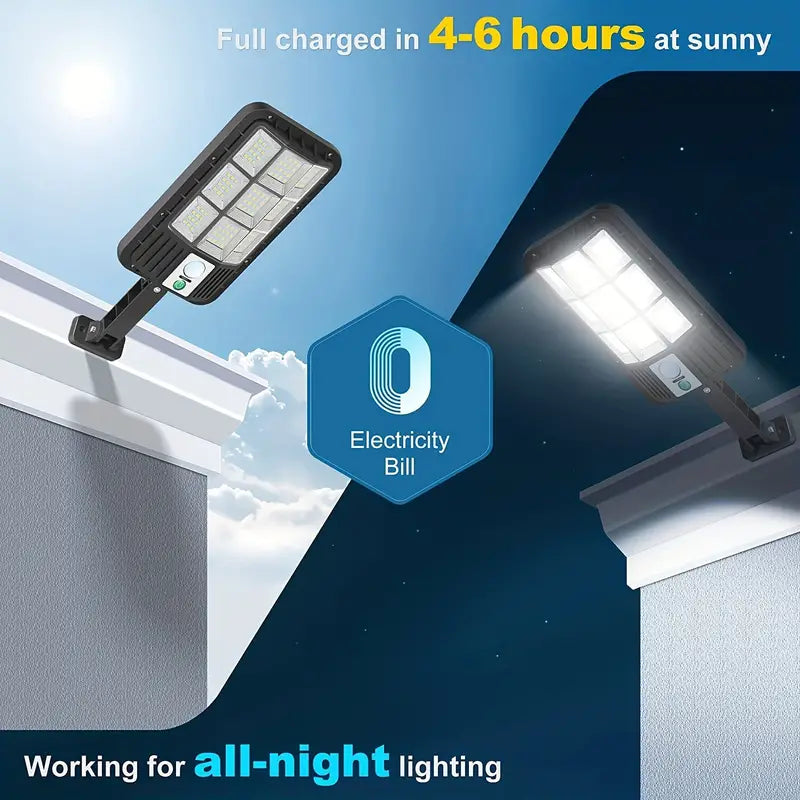 5000LM Solar Flood Light Dusk To Dawn, Solar Powered Outdoor Lights With Security Motion Sensor