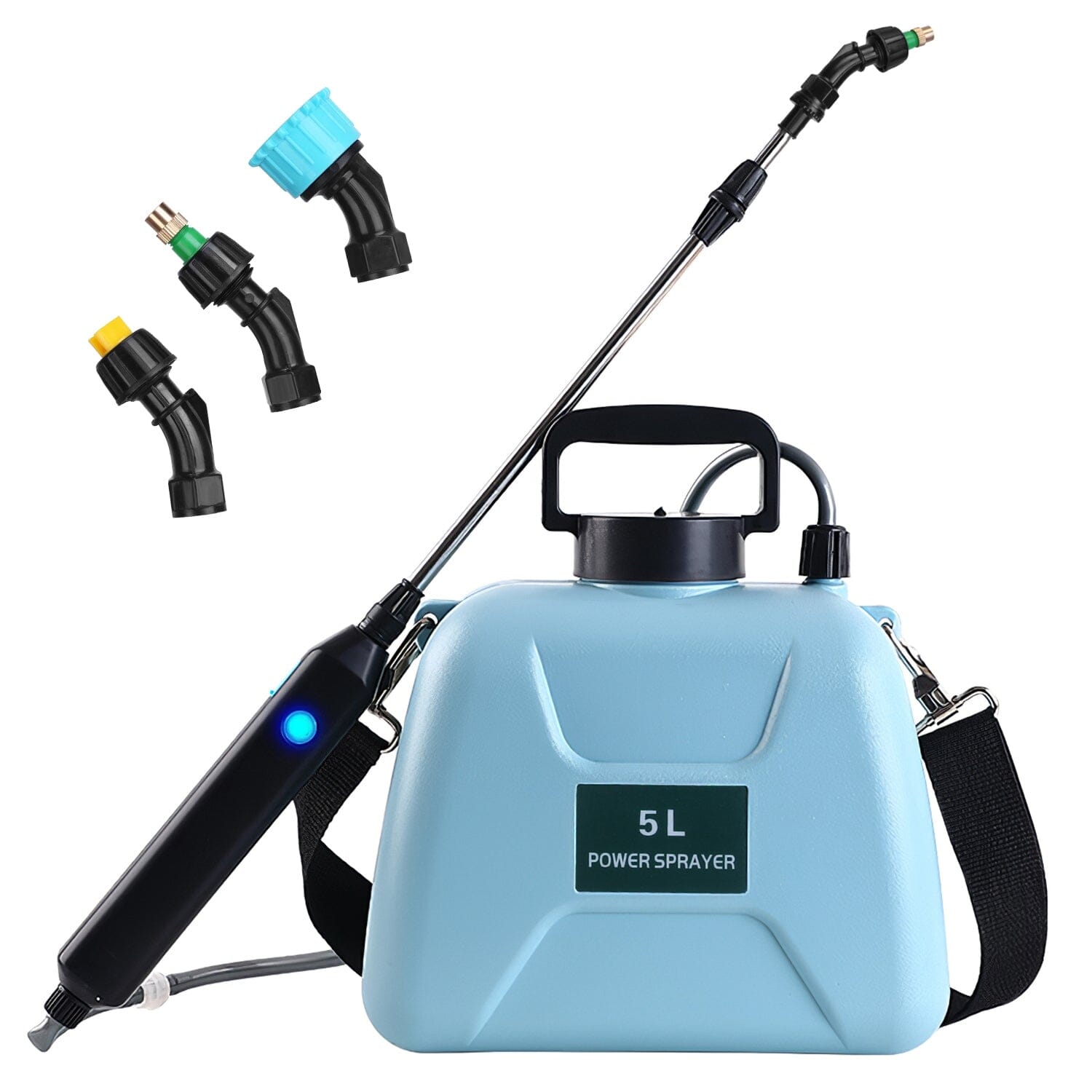 5L/1/3 Gallon Electric Plant Sprayer Telescopic Rechargeable with 3 Spray Sprouts
