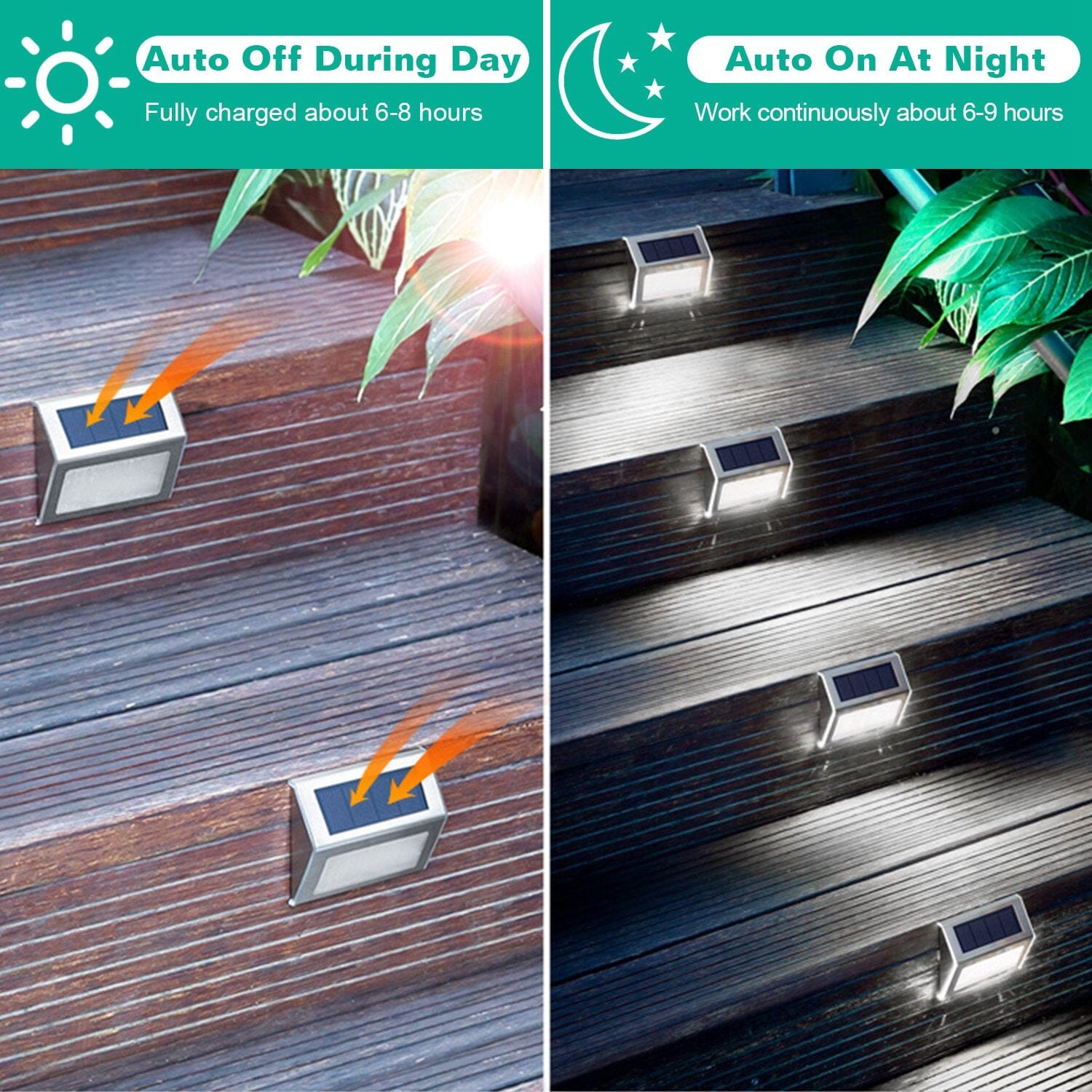 6-Pack: Solar Step Lights